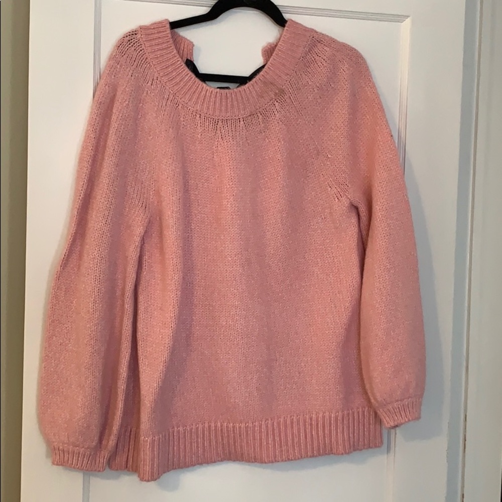 Pink sweater with bow, Loft